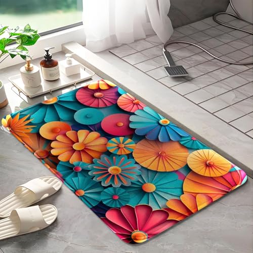 Tapis de bain en mousse à mémoire ultra absorbant lavable L