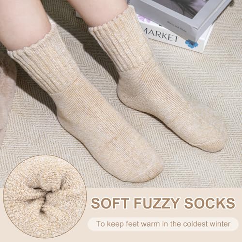 Image of iCamter 4 Pairs Womens Wool Socks - Soft, Thick, Warm Thermal Boot Winter Socks for Gifts