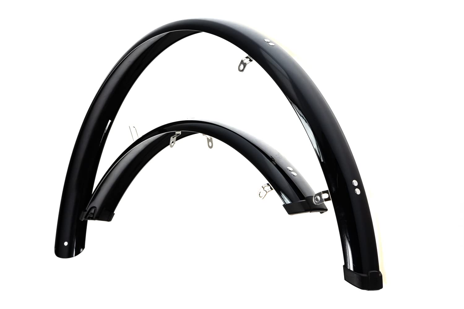 28 Zoll SKS Schutzbleche Set Fahrrad Citybike Spritzschutz 54 mm VR HR Schwarz Glanz Sport & Freizeit