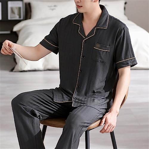 Men's Pajamas in A Thin Modal Short-sleeved Trousers Loungewear Suit3
