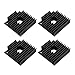 4 szt. akcesoria do drukarek 3D 40 mm radiator czarny aluminium 40 x 40 x 11 mm chłodnica radiator do chłodzenia drukarek 3D Makerbot MK7/MK8, TEC1-12706 termoelektryczny chłodziarka do granulatu