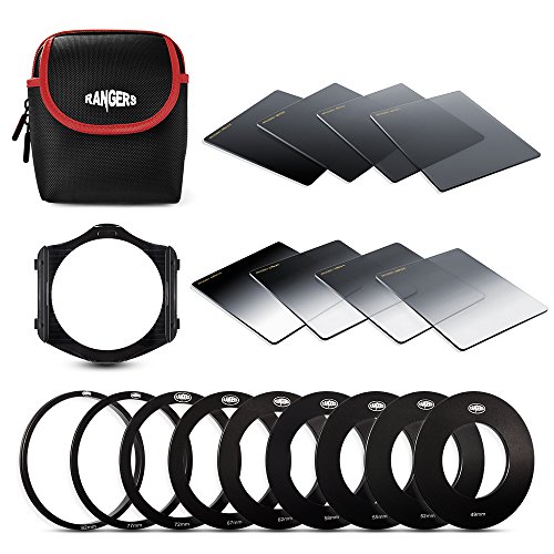 Rangers 8pcs ND Filter Kit (Full and Graduated ND2, ND4, ND8, ND16 Filters, Optics) + 9 Filter Adaptors Ring (49-82mm) + 1 ABS Adaptor Holder + Carrying Pouch RA109 - Thumbnail 7