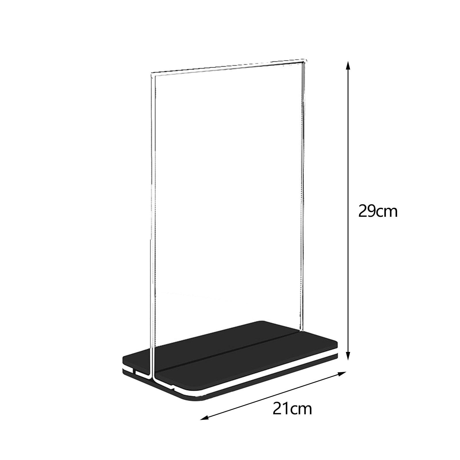 Soporte de Acrílico Transparente para Letreros, Soporte de Mesa en Forma de T para Menús, Folletos Y, Soporte para Marcos de Fotos de Doble, 5 piezas