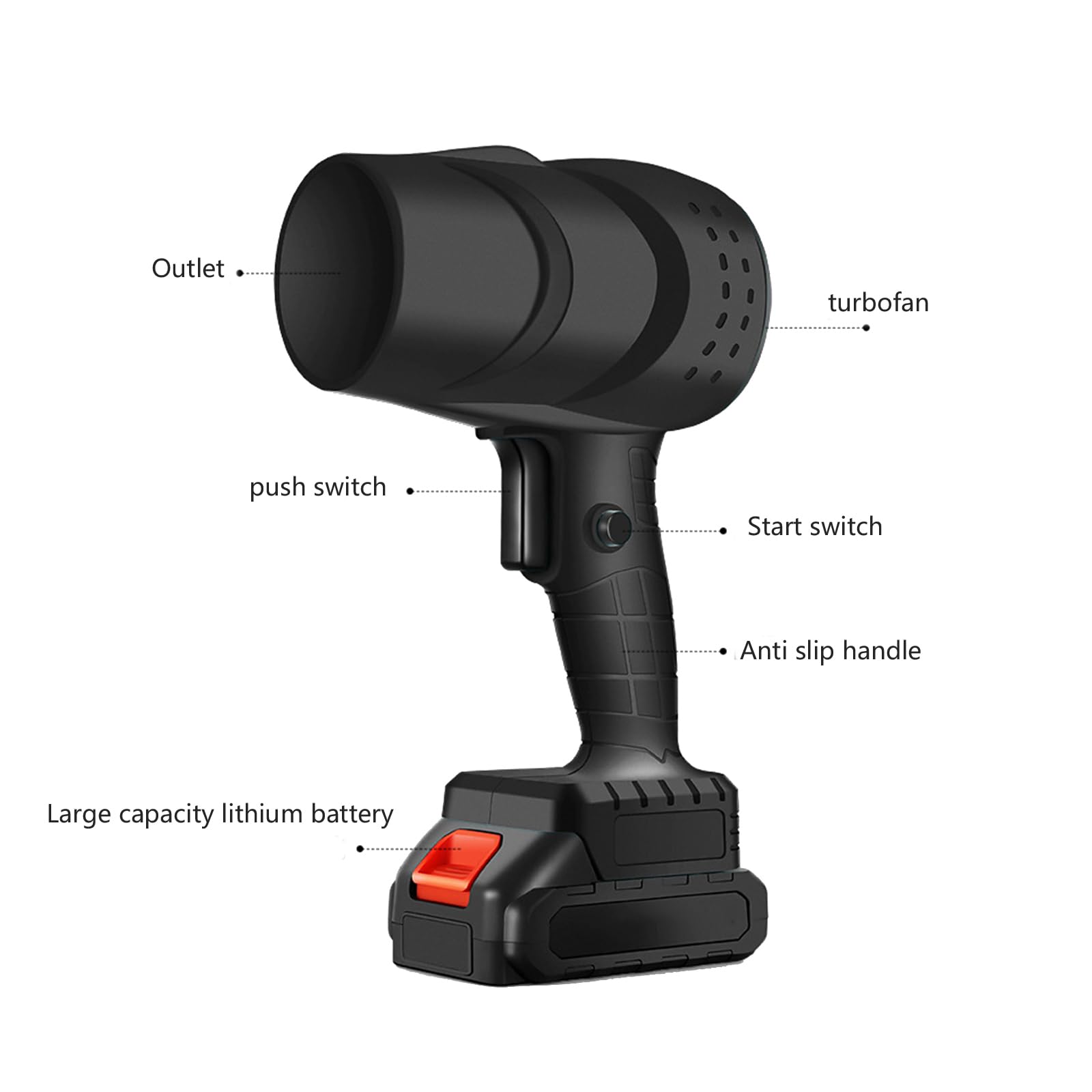 Plumeau rechargeable sans fil simple à utiliser, parfait pour l'entretien de la voiture et du jardin