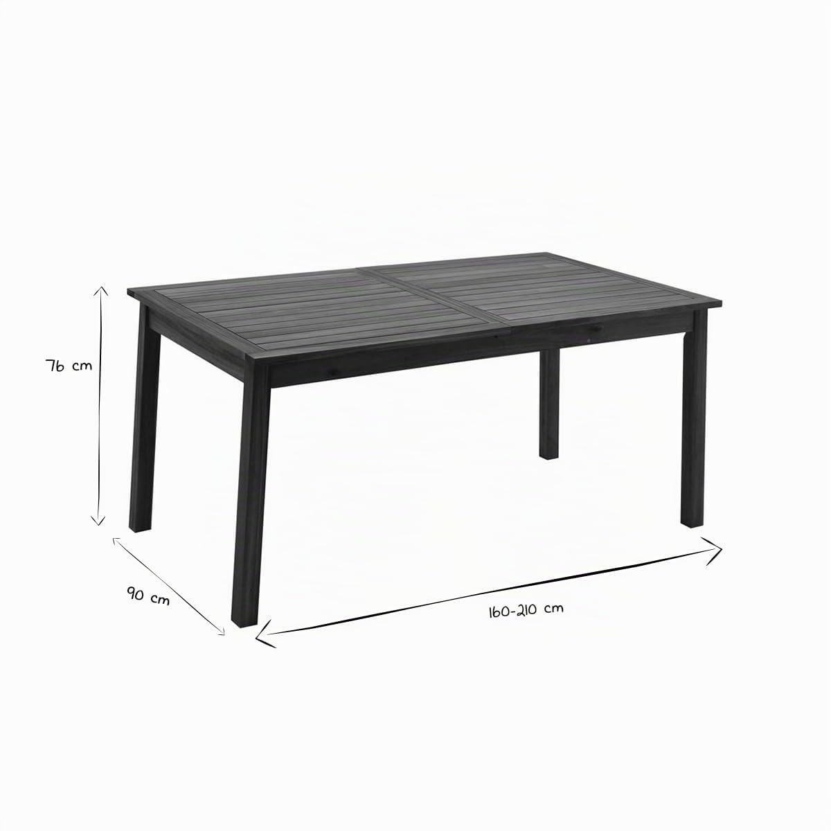 Miliboo Table de Jardin Extensible rallonges intégrées en Bois Massif L160-210 cm MAYEL