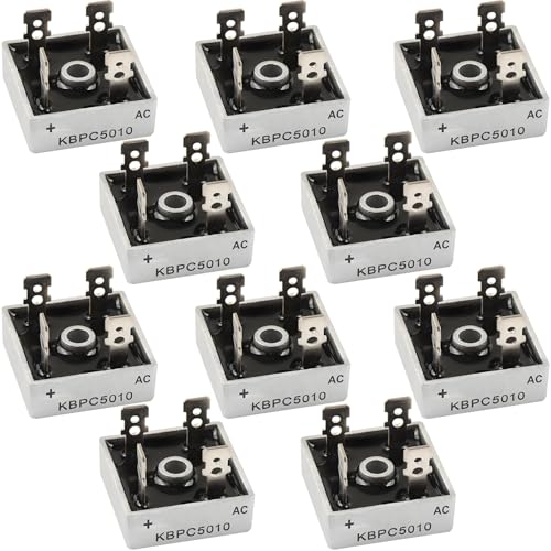 CenryKay 10PCS KBPC5010 50A 1000V Silicon Bridge Rectifier Diodes