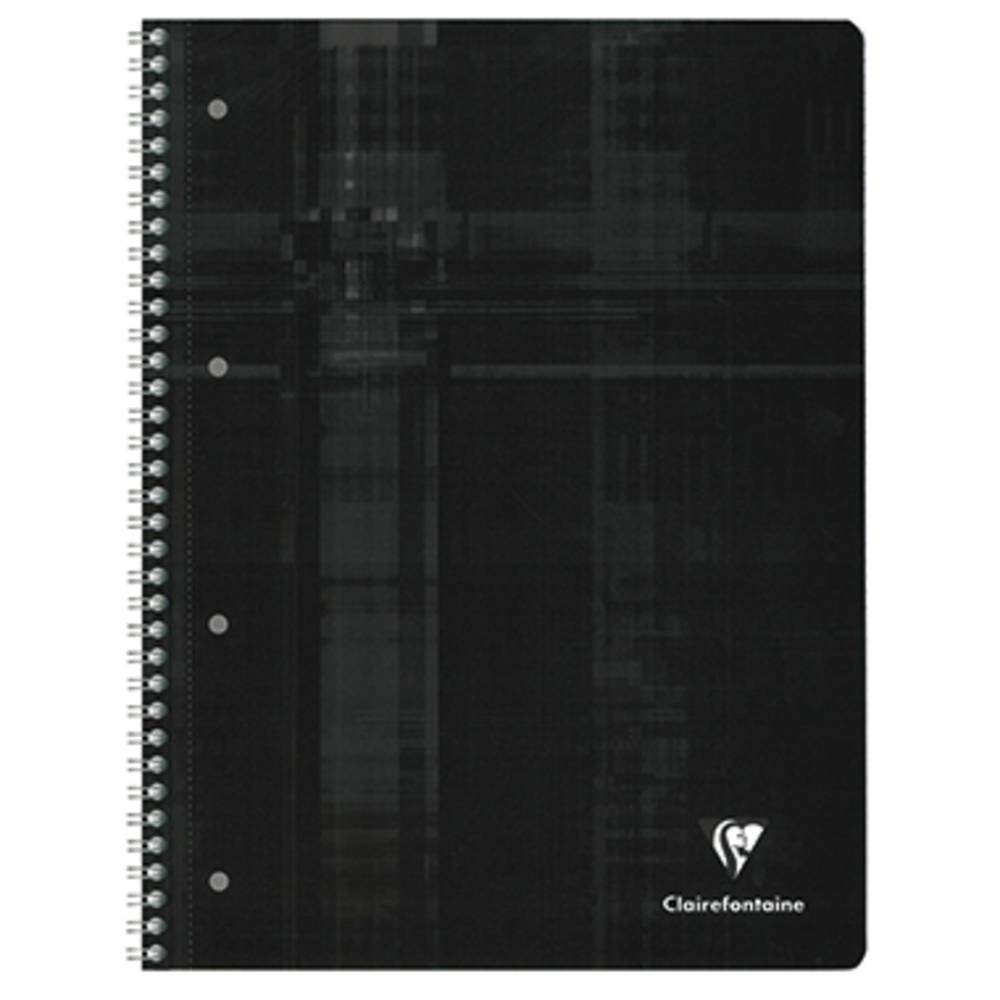 Clairefontaine 82510C A Perforated Spiral Notebook - A4+ 22.5x29.7 cm - 160 Plain White Detachable Pages - 90 g Paper - Laminated Card Cover Random Colour