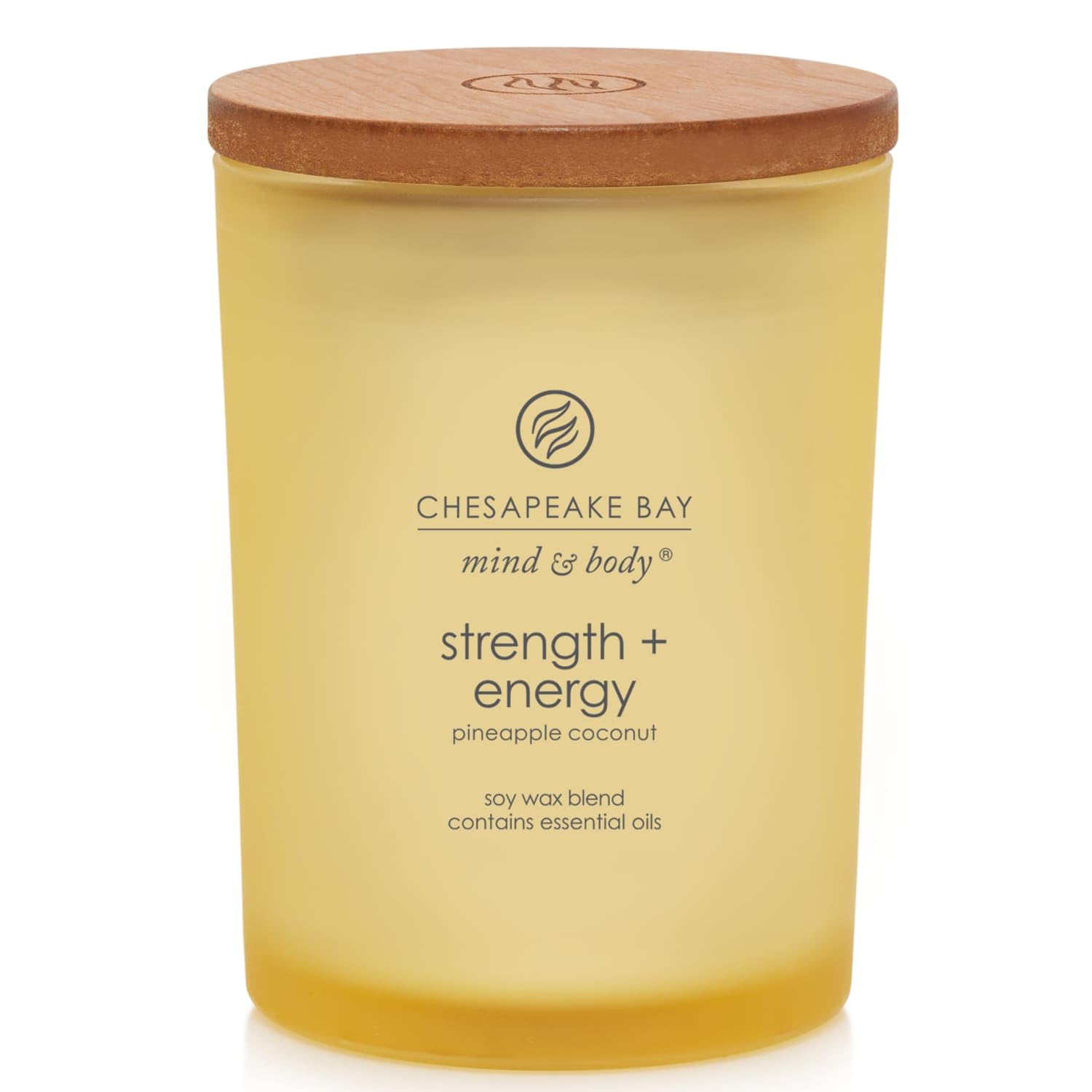 Chesapeake Bay Candle Scented Candle, Strength + Energy (Pineapple Coconut), Medium, Home Décor
