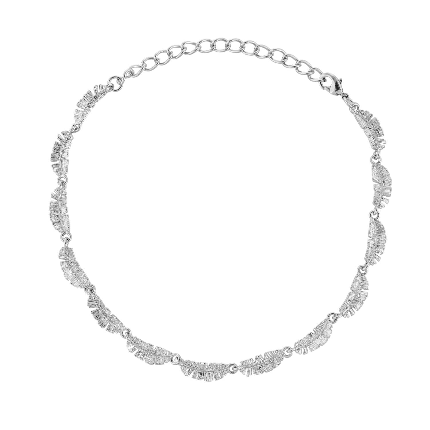 Hawaii Banana Leaf Silver Anklet|Anklet For Women|Boho|Vacation|Travel|-image-33