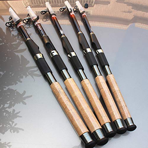 Carbon telescopiche Canne da Pesca Spinning 2.1M 2.7m Canna da Pesca di filatura Rod Sea Fishing Tackle Feeder Canna da Pesca (Size : 2.7 m)