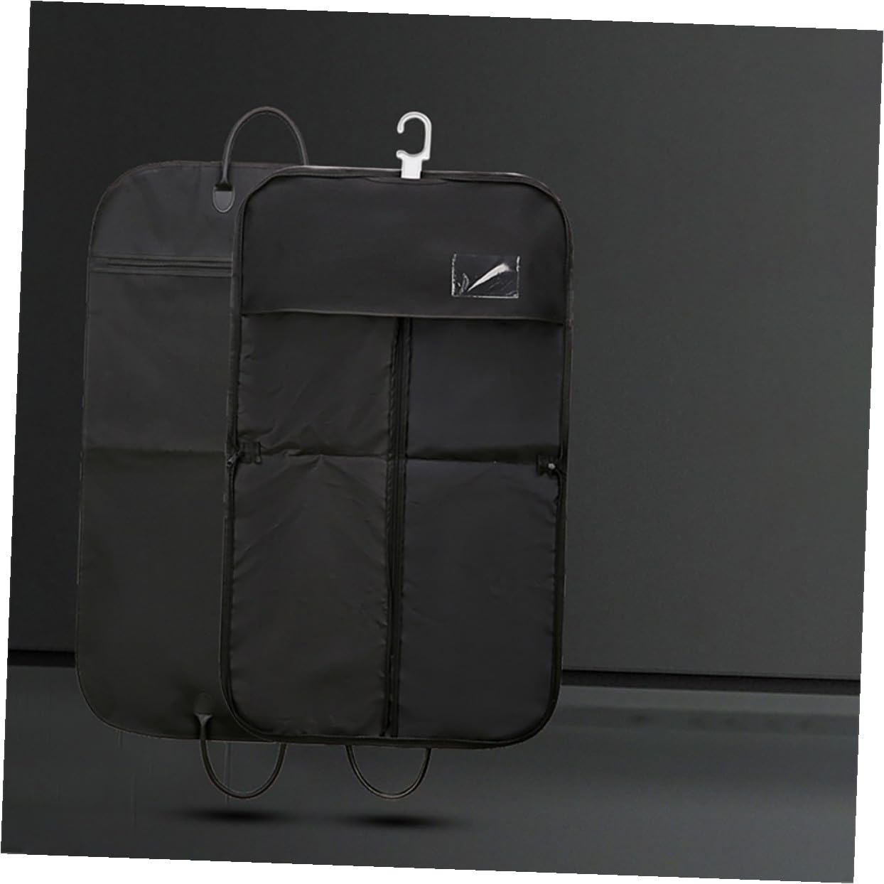 STOBAZA Bolsa Funda Protectora para Trajes de Tela Oxford Portátil Plegable Negra Ligera y Conveniente para Viajes y Negocios para Vestidos y Abrigos