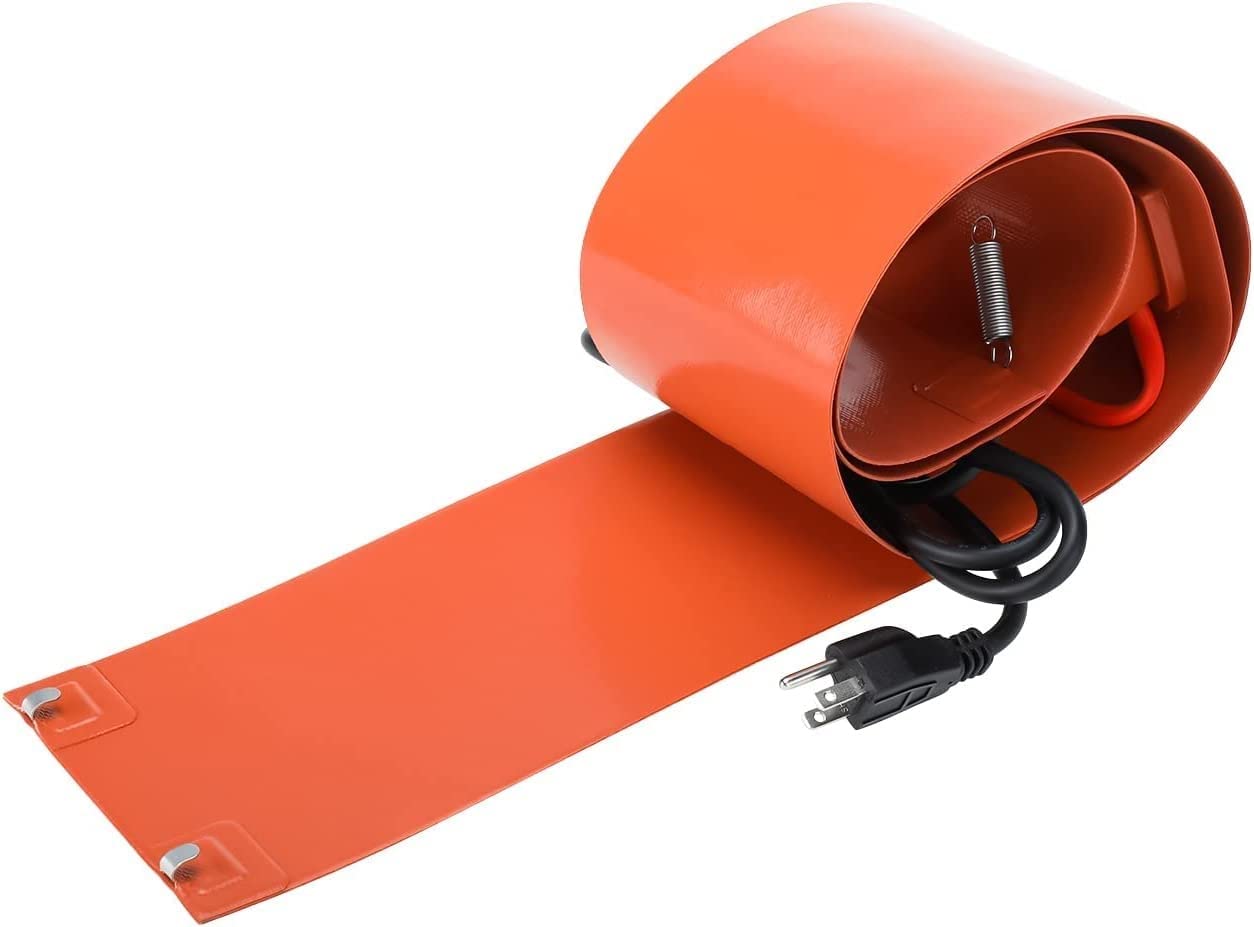 Chauffe-tambour en métal Réchauffeur de tambour en métal, réchauffeur de seau de coussin chauffant en silicone avec thermostat réglable de 30 ~ 150 ℃, contrôle de température flexible, pour fûts d'h