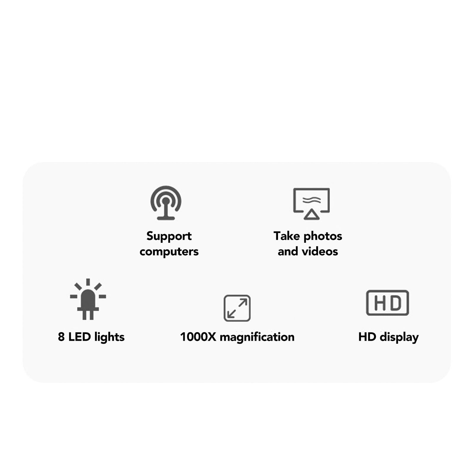 Sxhlseller Microscope Numérique WiFi 50X-1000X, Support Rotatif 360°,