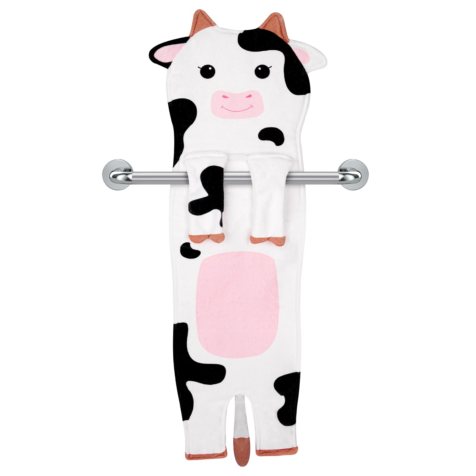 Prewplam Cow Hand Towels for Kitchen Bathroom - Cute Hand Bath Towels Cow Decor, Soft Hanging Towel for Bathroom Kitchen Decor, Birthday Gifts for
