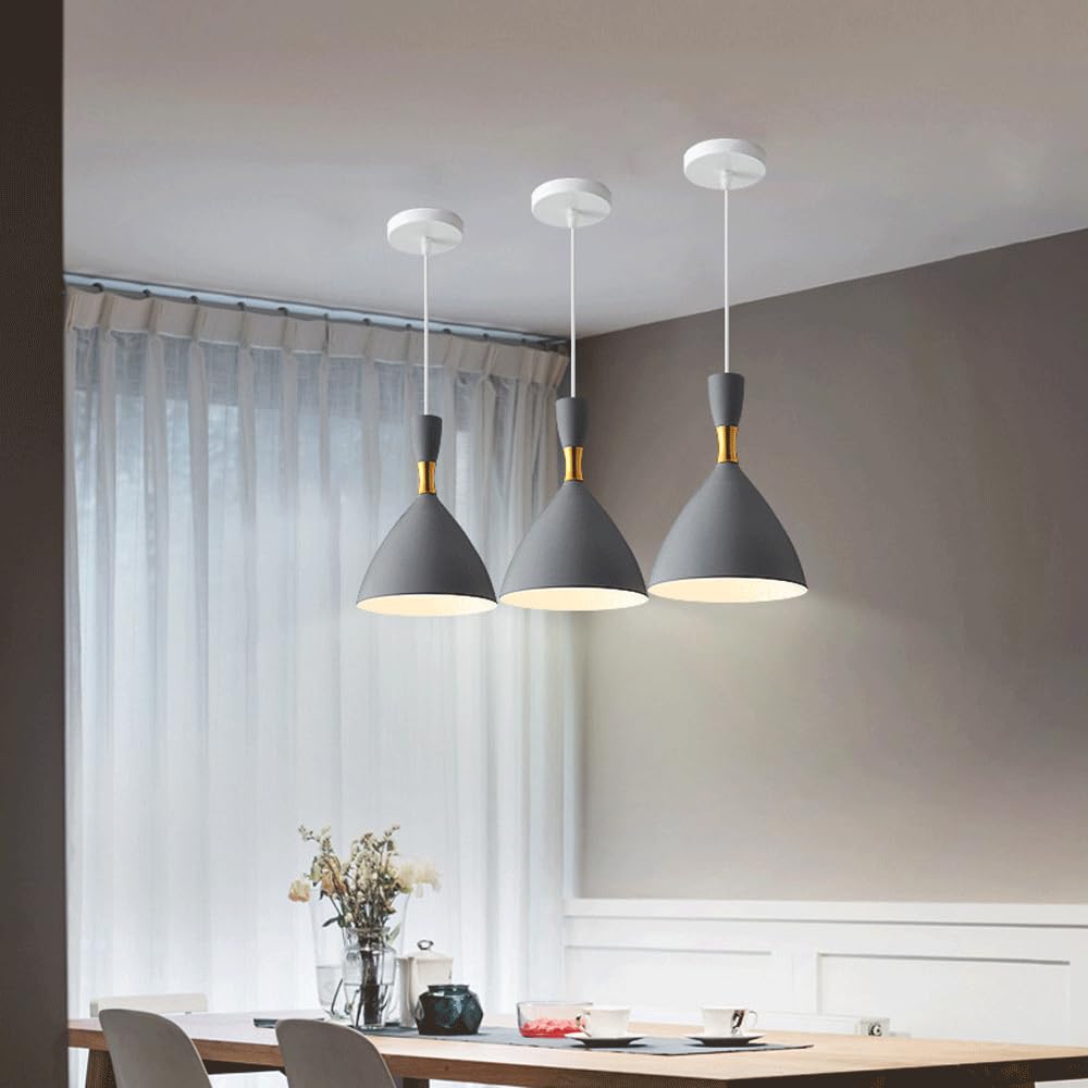 Lámpara Colgante de un Solo Cabezal con Fuente de luz E14, lámpara de Hierro de Estilo Industrial Moderno, Accesorios de iluminación de Techo, Colgante de decoración para Sala de Estar, Comedor y Bar