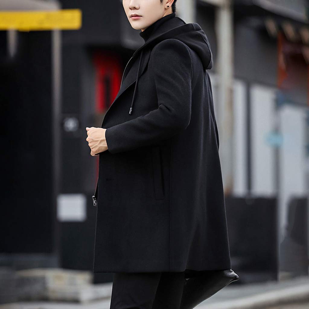 Trenchcoats Mens Trench Coat,Men's Winter Wool Coat, Men's