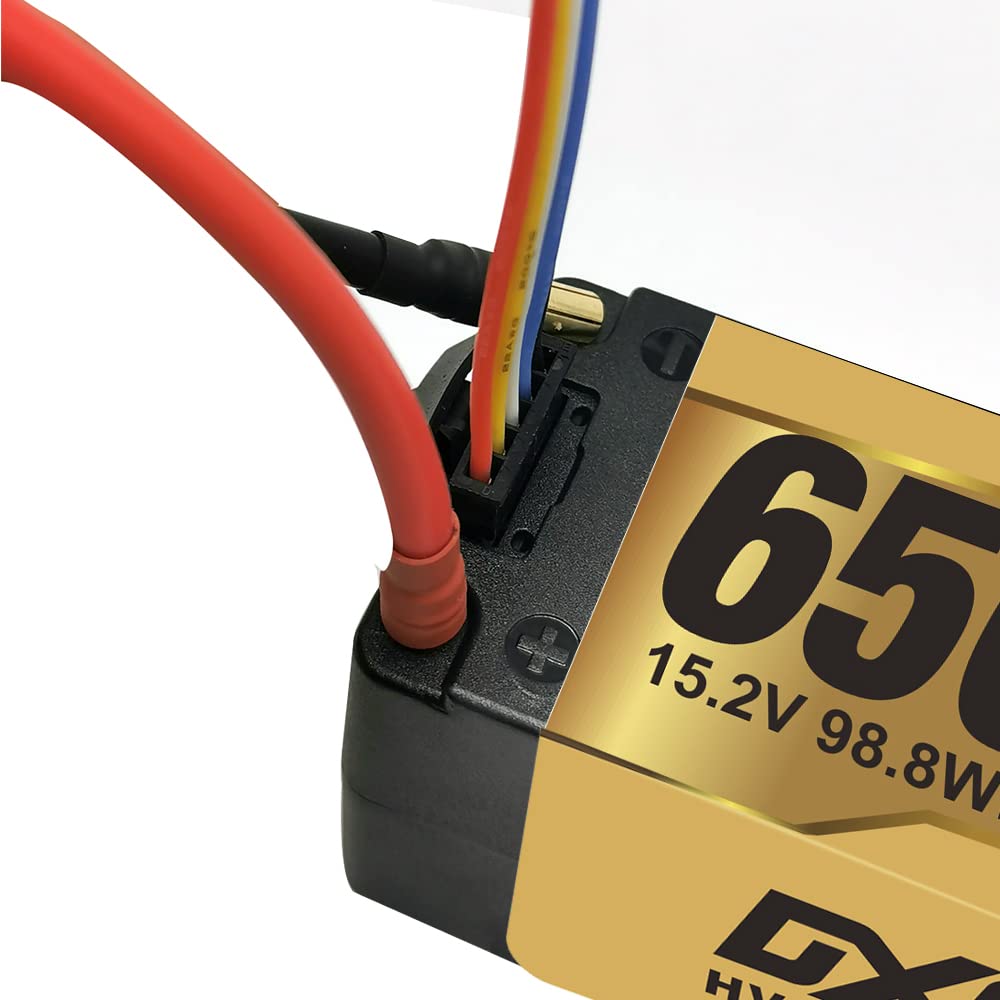 Batería Lipo 4S De 15.2V Y 6500 MAh Con Conector EC5, 140C, Para Coches RC 1/8 Y 1/10 (Losi, HPI, Tamiya), Dimensiones 138x46x36 Mm Y Peso 479 G