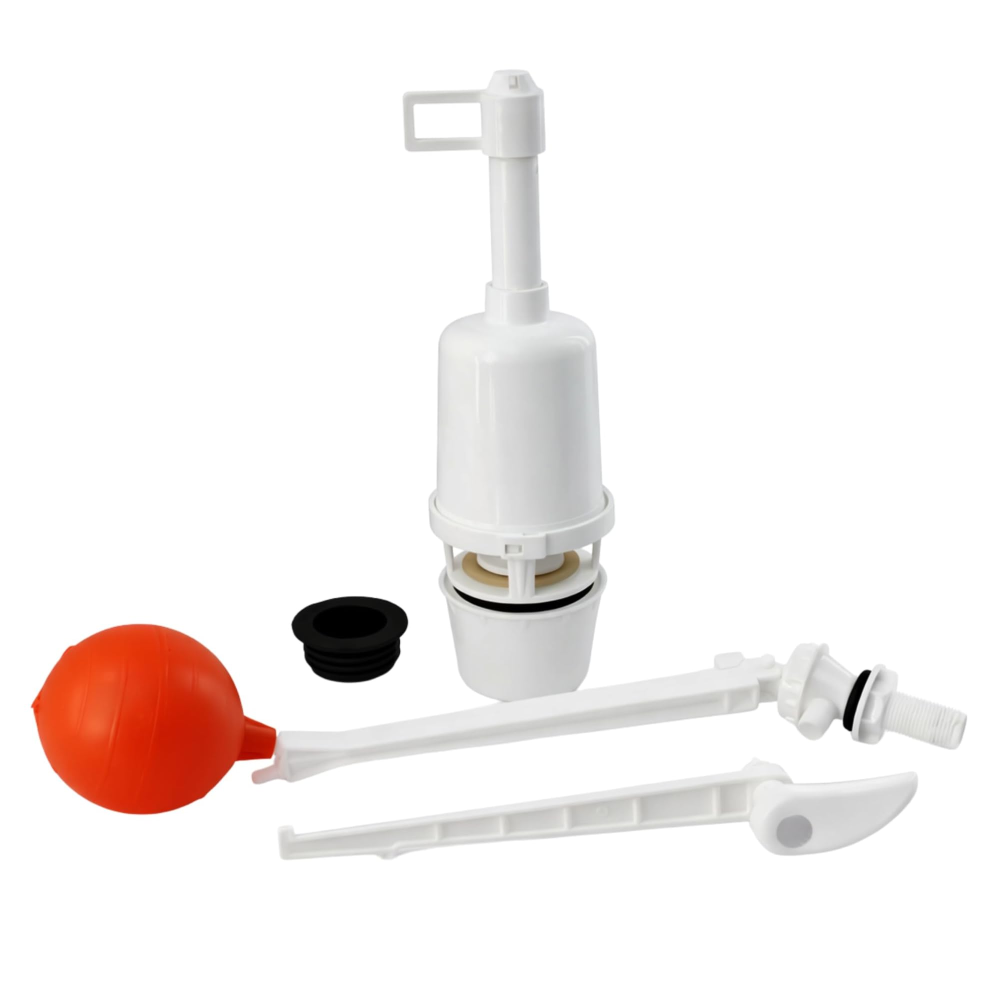 New Ware PVC Syphon Flush Kit | Single Flush Cistern Tank Kit with All Fitting Accessories | Toilet Flush Tank Accessories (White)