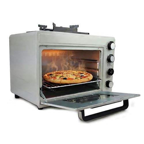 Horno de gas portátil Eurocatch con cartuchos de gas de 227 g – Horno de camping de 25,2 litros – 2,1 kW – Encendido electrónico – Para uso exterior y doméstico – Incluye 4 cartuchos de gas - imagen 4