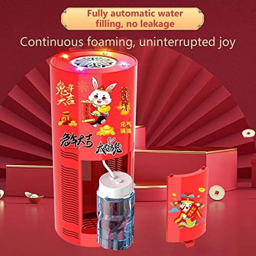 Máquina portátil de bolhas de fogos de artifício - Brinquedos Automáticos Bubble Maker com Música e