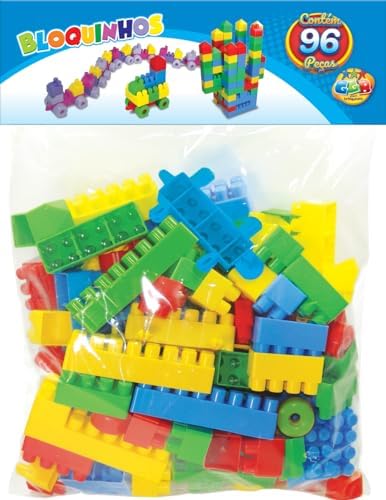 GGB Plast, 332, Blocos De Montar 96 peças educativos didático inf...