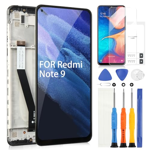 ARSSLY Pantalla para Xiaomi Redmi Note 9 M2003J15SG M2003J15SS / Redmi 10X 4G M2003J15SC 6.53' LCD Pantalla táctil Digitazer Assembly Reemplazo con Reparación Kit (Negro con Marco)
