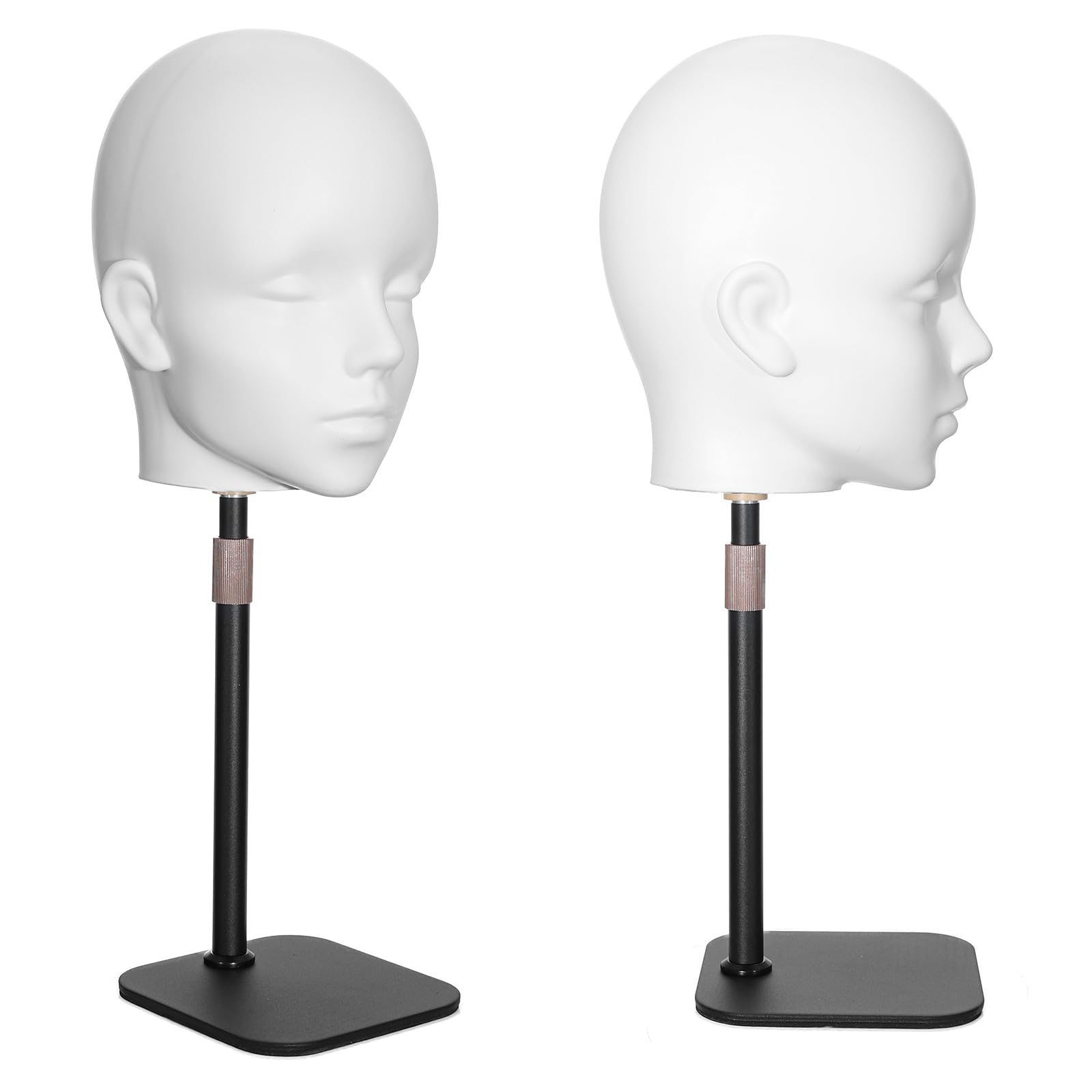 Mannequin-Kopf-Trainingskopf, weiß, professioneller männlicher Schaufensterpuppenkopf für Hüte, Brillen, Spielkonsole, Kopfhörer, Perücken