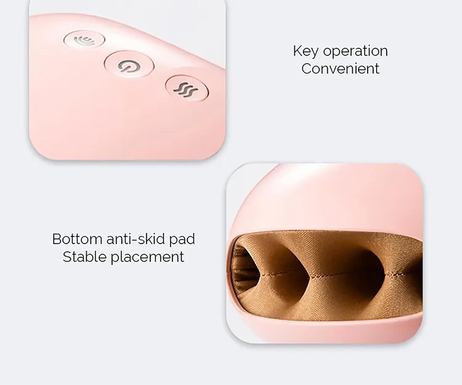 Masajeador De Mano con Compresión, Inalámbrico, con 3 Niveles De Compresión, Calor Y Vibración, Recargable por USB, para Aliviar Dolores Musculares Y Artríticos, del Túnel Carpiano., White