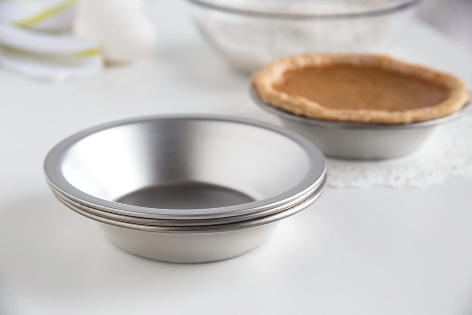 Fox Run Set of 4 Tinplated Steel 5 Inch Pie Pans (Pack of 2)