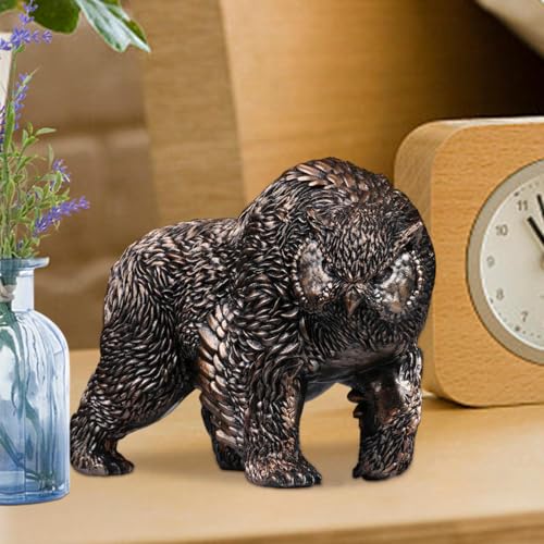 Statue d'ours d'extérieur de prestige en résine pour table et cour
