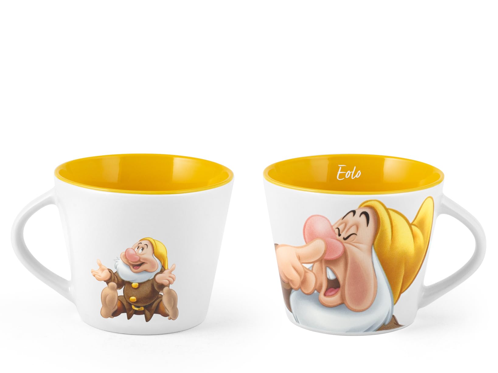 Home Disney- Sette nani, set 12 tazze da te' Sette nani POP, 280 cc, personaggi assortiti, New Bone China, lavabili in lavastoviglie, idonee al microonde