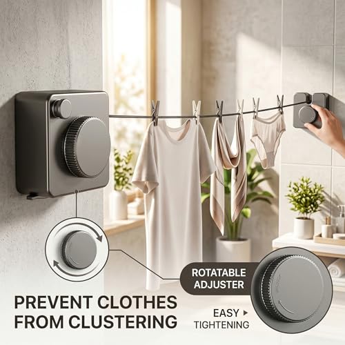 Corde à linge d'intérieur avec conception anti-chute pour optimiser l'espace