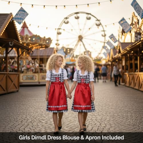 Vestido Dirndl alemán para niña talla 4 miniatura 7