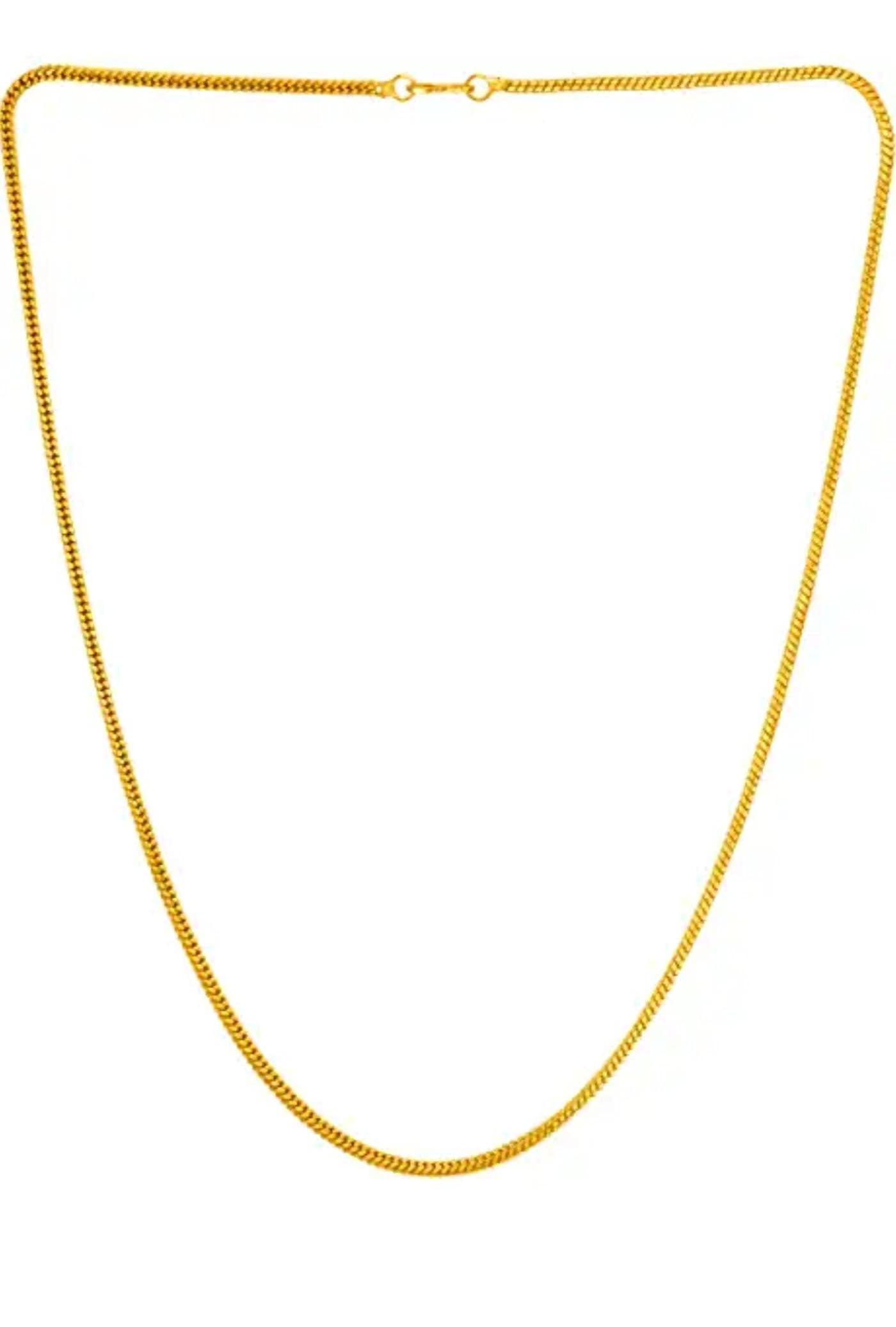Siya Fashion Gallery presents gold plated thin neck chain golden for men, women (B09DD373QP) Amazon Price History, Amazon Price Tracker