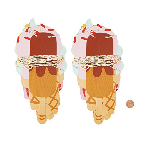 Ice Cream & Popsicle Paper Party Garland, Streamer Decor For All Events - 10 Feet Long Per Garland (2-Pack) #TOP4