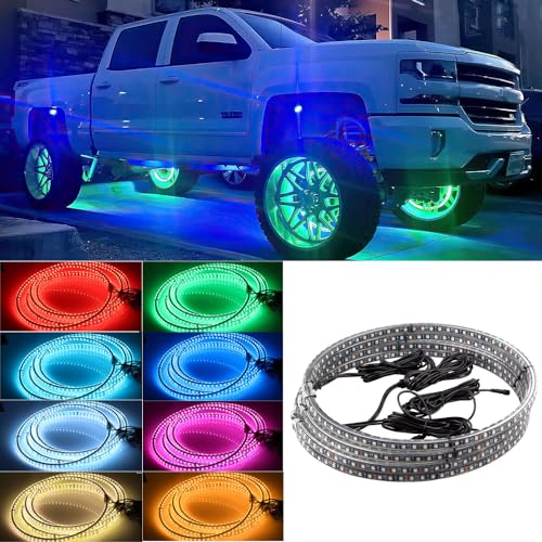 Blueshyhall 15.5 inch LED Rim Wheel Ring Lights 4 PCS ...