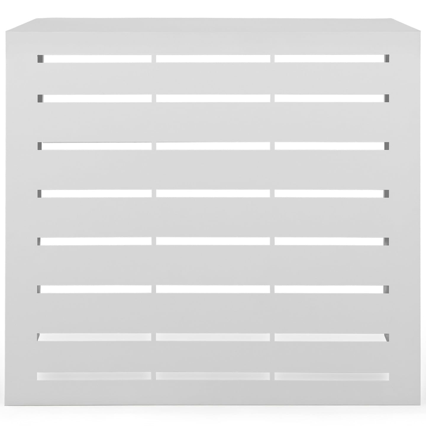 IDMarket - Copertura metallica bianca per condizionatore d'aria per unità esterna 95 x 48 x 80 cm
