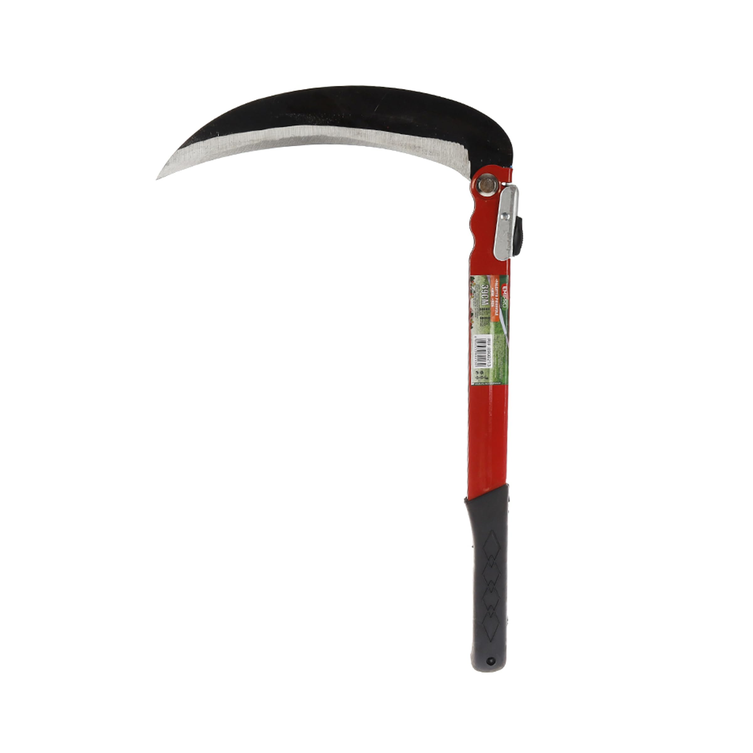 A2ZWORLD Składana kosa 39 cm, wielofunkcyjne ogrodnictwo sierp do chwastów, przenośna sierpa bezpieczeństwa do awaryjnych wędrówek, narzędzia kosy, ostrze 24 cm