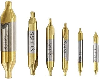jumbans 6Pcs 1.0-5.0Mm Hss Tin Coated Center ...,