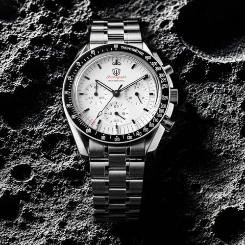 Image of watchdives WD1863 Men Chronograph Watch Japan VK63 Quartz Sports Watches 40mm Bubble Sapphire Crystal Wristwatch 100M Dive Watch