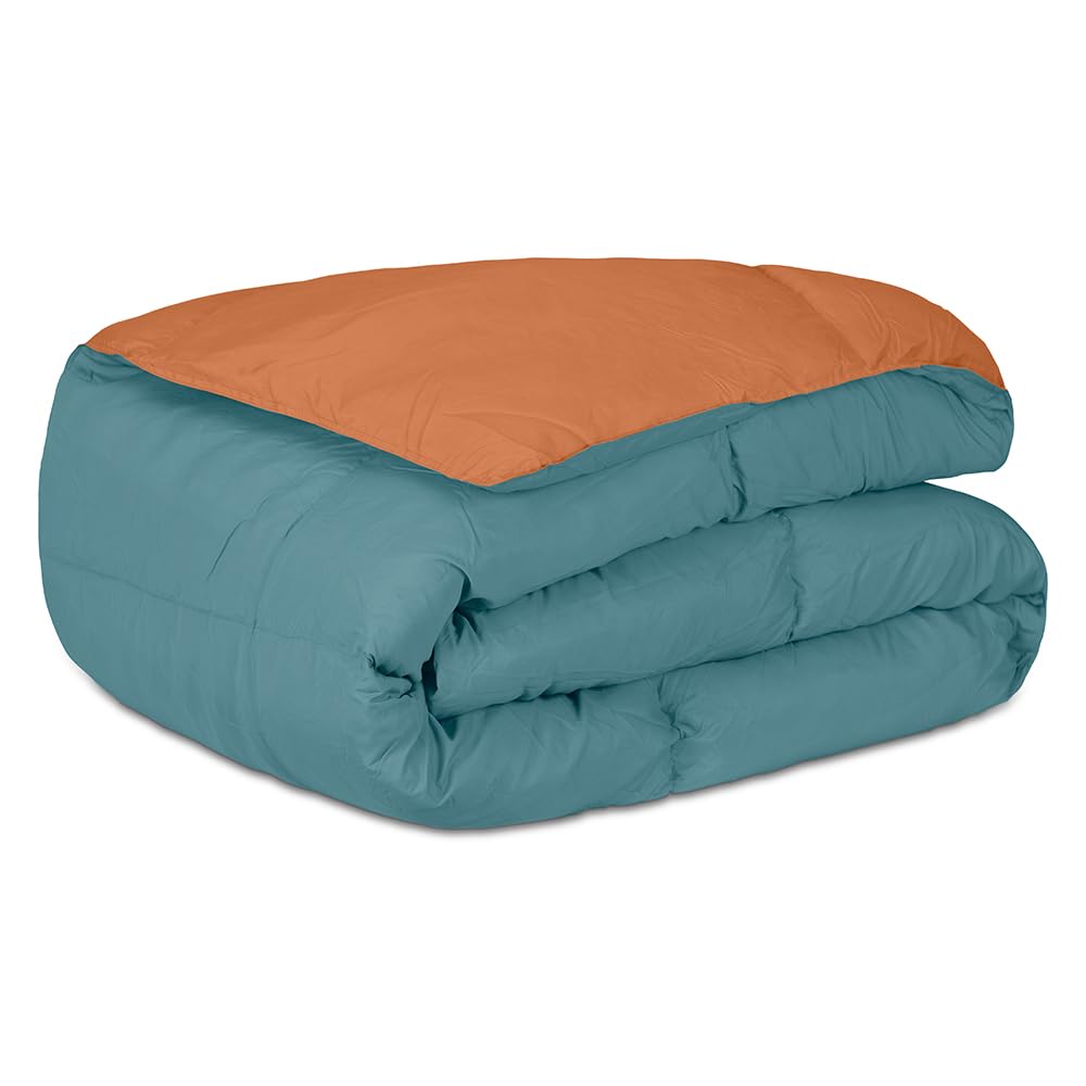 Edredon Nórdico Bicolor-300gr/m2 Fibra- Relleno nórdico -Reversible - Tacto Ultra Suave, cómodo, Ligero- (Cama 160/180-280x270cm, Coral)