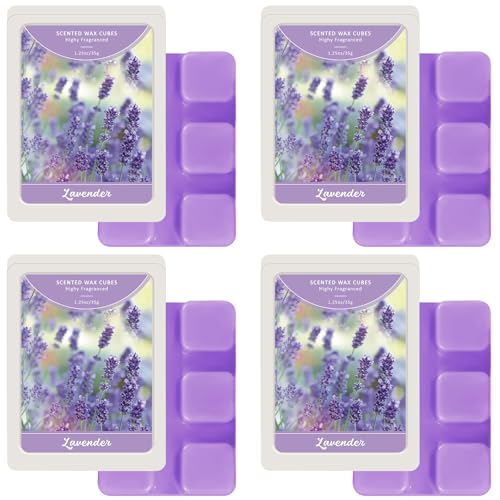 STRN Wax Melts Soy Wax Cubes Lavender Scented 4-Pack 5OZ for Home Fragrance
