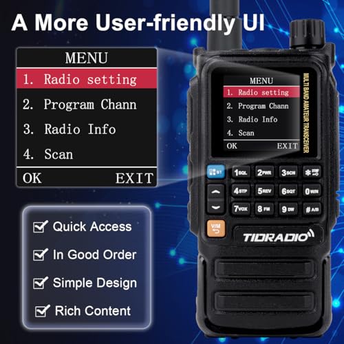 Image of TIDRADIO TD-H3 Plus(BP-3) Ham Radio Handheld, Bluetooth-Headphone-connectable, Web Upgrade, APP PC Wireless Programming, 8-Band Long Range Walkie Talkies NOAA Weather Two-Way Radio