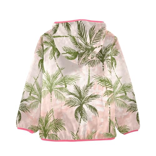 Grunge Palm Trees Kid Fleece Jacket2