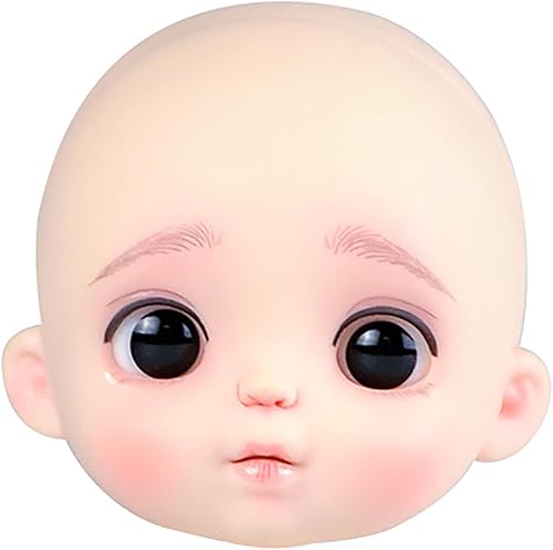 YMY Ob11 - Maquillaje de cabeza entera con ojos de vidrio para Obitsu articulación de muñeca juguetes de cabeza 112 BJD accesorios para la cabeza de
