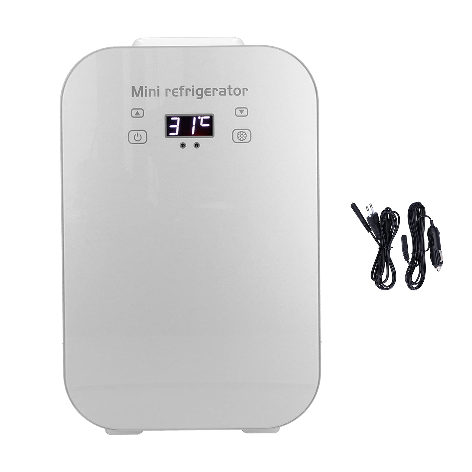 Rapid Cooling 8 Liter Mini Fridge for Bedroom, Protable Skincare Fridge with Digital Display, Single Door Freezer for Makeup, Foods, Breast Milk, Cooler Warmer for Office and Car