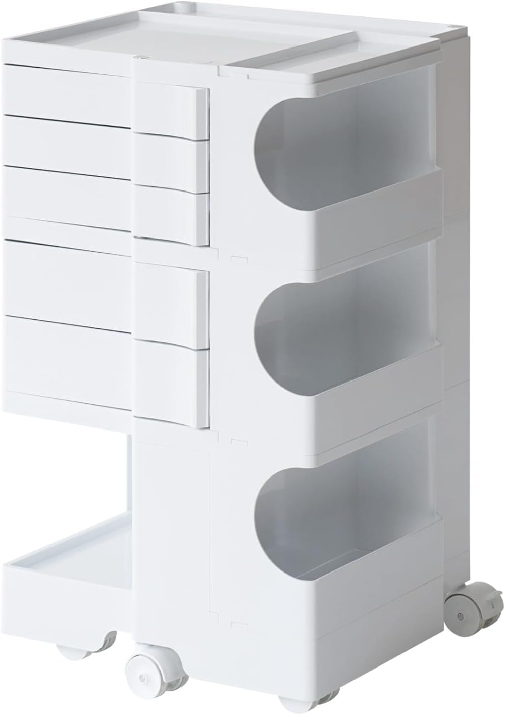 取付無料！B-LINE ボビーワゴン 4段6トレイ ライムグリーンラック