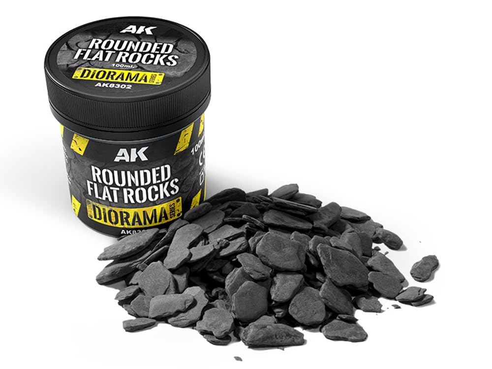 Ak Interactive Ak Diorama Ak8302 Rounded Flat Rocks (100Ml)