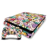 Ultra-mince et super léger Head Case Designs sous Licence Officielle Adventure Time Motif Graphiques Vinyle Autocollant De Jeu Peau Autocollant Compatible avec Sony PlayStation 4 PS4 Slim Console and DualShock 4 Controller