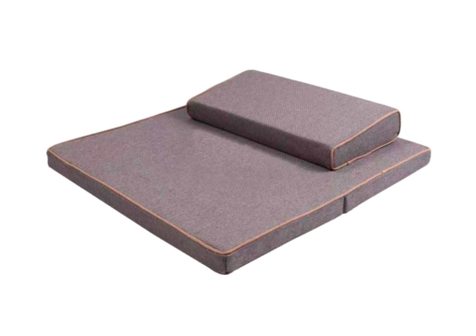 Grand Coussin De Méditation, Tapis De Méditation Carré à La Main, Coussin De Sol Pliable Portable(Size:80x80cm(31x31inch),Color:Gray1)